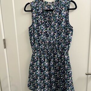 GAP Floral Sleeveless Dress - Black and Blue